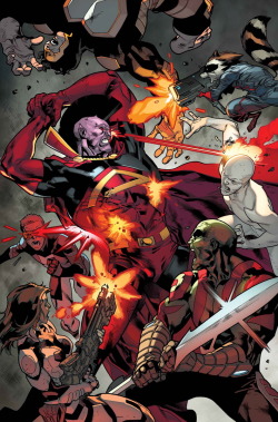  All New X-Men and Guardians of the Galaxy vs Gladiator by Stuart Immonen 