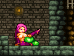 Succubus having fun with a green jelly in a dungeon. OR a topless fitness model doing some creative exercises with an exercise ball. Could go either way. If the later, I need to get the address of this â€˜dunâ€™ gym&hellip;..