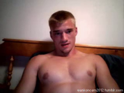 Wankoncam2012:   Blond Buff College Stud Shows His Body And Cock - Wankoncam2012