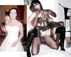 lordofslaves:   milf4bbcstretch: In one glorious step. From a Beautiful White Bride to a happy cuckoldress impaled on a Beautiful Black Cock.  A impaled slut… 