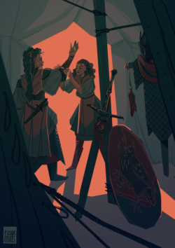 fionacreates: A Knight and her Squire  Aprils’s Illustration! I design so many lady knights I thought it was time one got some special treatment in Illustration form. Enjoy!  