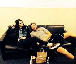 riff-filledland-deactivated2016:  @RealPaigeWWE: Backstage at #WWEBridgeport with this crazy fool @iLikeSamiZayn 