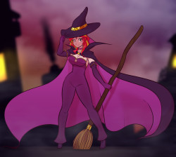 scdk-sfw:  Sunset Witch Wheeeeee… [Larger SIze] 