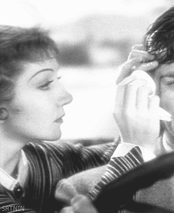satnin:  Clark Gable and Claudette Colbert in It Happened One Night, 1934. 