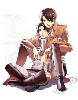 ereri-is-in-the-air:                          Original:  ❀   by  やまあずち [with permission from artist to repost their artwork] ~ [Do not repost without artist’s permission] Please do not edit or remove the source :)                  