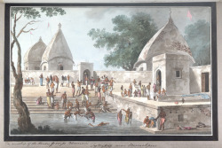 arjuna-vallabha:Worship at the Kali temple, Titaghar - 1800, Bengal