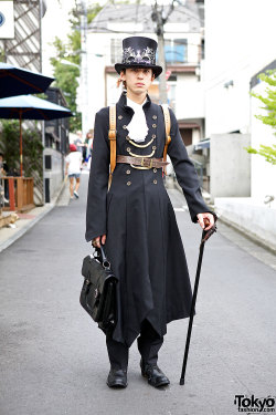 tokyo-fashion:  Harajuku guy’s steampunk fashion w/ Atelier Boz, Black Peace Now &amp; Poorman’s Gold Label. 
