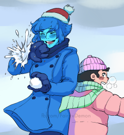 happy lappy in snow. submission (or doing request?) for my fav artist on tumblr, @discount-supervillainmy SU blog is @stestestesteveeennn
