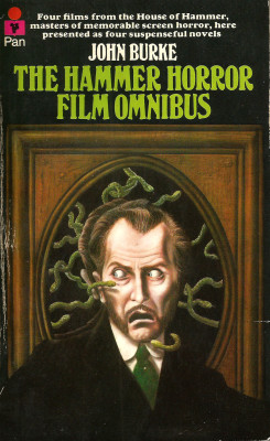 The Hammer Horror Film Omnibus, by John Burke (Pan, 1973). Contains The Gorgon, The Curse Of Frankenstein, The Revenge Of Frankenstein, The Curse Of The Mummy&rsquo;s Tomb.From a second-hand book shop in Clumber Park, Notts.