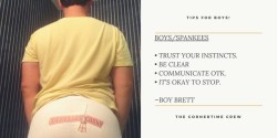 The Cornertime Crew&rsquo;s Tips for a &ldquo;Good Spanking!&quot;’by boybrettAnother handy “business card” size piece of advice (see pic above) from @thekinkygrad​‘s Cornertime Confidential blogpost on “What Makes a ‘Good’ Spanking:Check