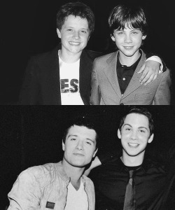 j0sh-hutch3rsluut:  exteriors:  toccante:  WHY THE HELL WOULD YOU DO THIS TO ME.  dam son   Unfffffff, my two favorite actors and fictional characters, peeta and Percy :3