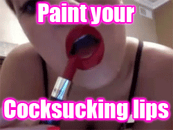 daddylovessissysluts:  sissycaptionned:  I loooove lipsick!! Please send me all your lipstick pics and captioned images!!! ♥ ♥ Follow sissycaptionned.tumblr.com ♥ ♥  Then wrap those gorgeous things around my hairy cock 