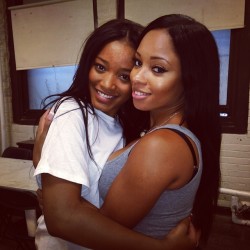 xoxosheneka:  On set with my love @kekepalmer. We just got done shooting our big dance scene! Such a beautiful spirit! Mad humble! 😘 (at Overbrook High School)