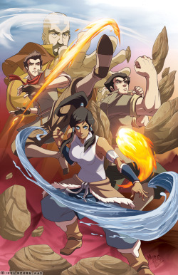 mikeluckas:  Farewell Korra! Farewell Avatar! Thank you for the memories!! (also farewell Colbert! but I don’t have artwork for that…)  &lt;3