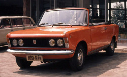 carsthatnevermadeitetc:  Polski-Fiat 125p Cabriolet Prototype, 1974. The 125 was made under license in communist era Poland where they turned it into a convertible though it was never actually put into production