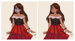 peachieflame:im in love with this idea of female marco (or it could be just marco likes dresses!) going to the blood moon ball, all dressed up &lt;3 &lt;3 &lt;3