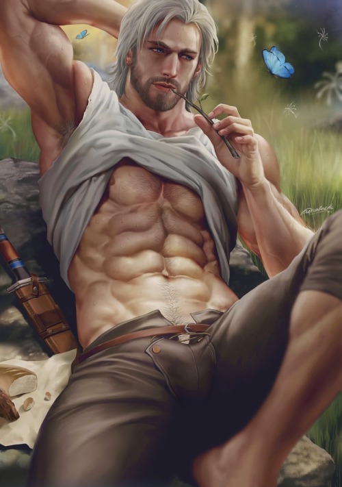 furiouscrusadeavenue:  “Master is enjoying his relaxing time”  by AenaLuck. May 4, 2021