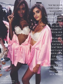vsfemdomcaptions:  Fashion Show Series: What would you do for these Angels?