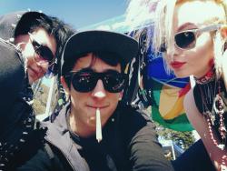 nyx-alexandra:  dethrissy:  I forgot these existedddd… Mark, Alex, and I at Hippie Hill on 4/20. ALEX WUZ 2 KEWL 2 SMOKE W33D.And I’m pissed it was so windy my deathhawk was flopping around, so I just wore my goddamn hood.  Wait, I totally forgot