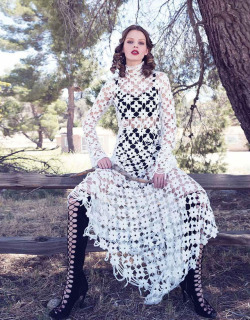 artfulfashion:Erika Labanauskaite wearing a dress by Stella McCartney and photographed by Rene and Radka for LA Confidential Magazine, 2017