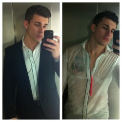 theheatofthesouth:  Leaving for the party/coming home from the party (and getting caught in the rain) elevator selfies  