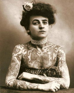 questcequecestqueca:Mauda Wagner, 1907. First tattooist woman in USA.