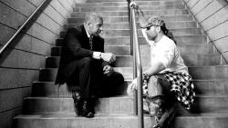 rwfan11:  HHH and Shawn Michaels- buddies meeting in the stairwell …..it’s a shame they have to keep their relationship a secret! ….Damn you, Stephanie! ….. LOL! :-)