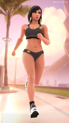 Pharah out for some joggingReally digging this outfitModels: Pharah, sports outfit