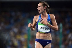 nicerunningday:  Jenny Simpson 1500m bronze medal at Rio2016