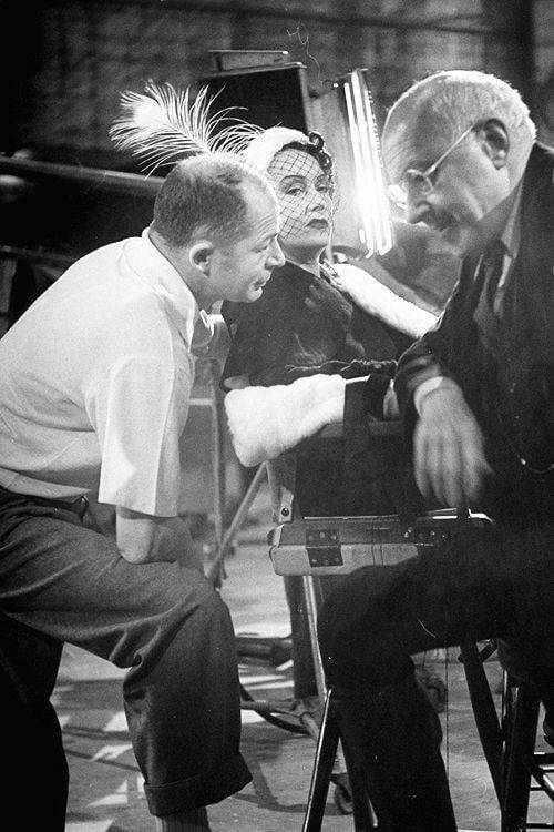 Billy Wilder, Gloria Swanson &amp; Cecil B. DeMille on the set of Sunset Boulevard Nudes &amp; Noises  