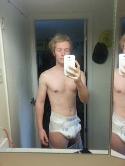 lejobe:  Getting dressed to snowboard  beautiful diapered man