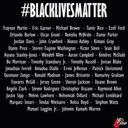 christel-thoughts:  blackgirlflymag:  #BlackLivesMatter (at www.blackgirlflymag.com)  and, of course, this is not intended to be an exhaustive list. 