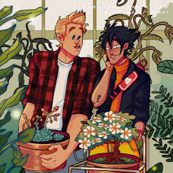 neambus: a cute college AU where Mirio and Amajiki are share a botany class together and take frequent trips to their local greenhouse garden :&gt;  story inspired by @tododorky 💗 