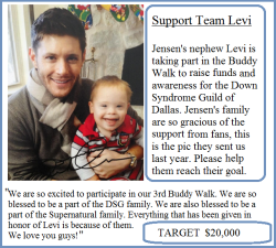 zoegetsabout:  Please  reblog and donate if you can. Only 42 days and they’re not even half way to their target. In previous years we did so much better for them. I know Jensen and Danneel’s Hats Off For Cancer for Baby Ackles Gift was very recent