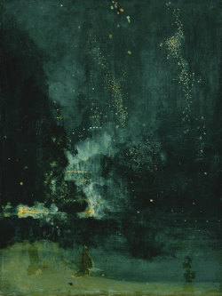 starpunch:  Nocturne in Black and Gold: The Falling Rocket // James Whistler // 19th Century 