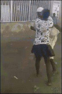 escapedgoat:  neauxbodee:  4gifs:  Woman judo throws a man harassing her  that wasn’t a throw… that was a finishing move.  DAAAAAAMN