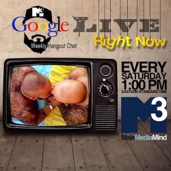 m3undercover:  Wake up with a kiss! Come join the bears of The Male Media Mind for our weekly Google Hangout Chat going on LIVE right now! Ask questions of our contributors in real time and join in on the fun live right Now—&gt; http://bit.ly/1ypVWXV