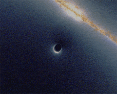  Black Hole bending light. 