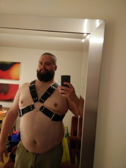 Sexy guy in a sexy harness. ðŸ‘ðŸ¾