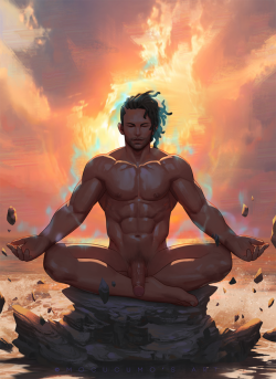 mocucumo:  OC Dakari Meditation Commission. When you’re in a stressful day, just strip naked and meditate lol (hey it sounds like a poem 