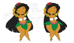 shonuff44:  DANCING HULA-GIRL Here we have a team effort of two artist. Both myself Creating the original drawing and   katheb for doing this awesome animation. 