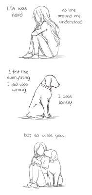 wolf-and-kitten:  albel-is-mine:  jenjenjenrose: In honor of my dog who passed away.we experienced a lot of the same things together, so I wrote this to be read in either her, or my perspective.  my good friend’s dog passed away, and she made this for