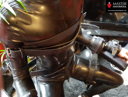 atmydisposal:  Nothing more exciting than a bound rubberised toy for me to play with. This one had the pleasure of being totally immobilised and strapped down by me. Follow me on atmydisposal.tumblr.com or as atmydisposal on recon, grindr or FetLife -