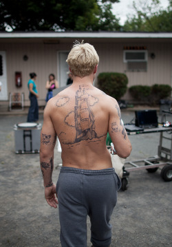 lilcheeseburger:  jimagraphy:  “The Place Beyond The Pines&ldquo; Behind The Scene on W Magazine March 2013 Photographed by JIMA  I wanna sink my teef into dat man meat 