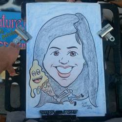 Caricatures at Dairy Delight!  #art #drawing #caricatures #caricaturist #icecream #malden #dairydelight  (at Dairy Delight Ice Cream)