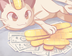 volmise:  enecoo:  This is the payday meowth, reblog in the next 24 hours and money will come your way!!  Welp. I reblogged this then not even a day later I was given a job.  I’ll take it. Thanks, Payday Meowth. 
