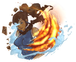 experiement with this style, IDK HAVE A KORRA.  I have never been so lazy and colored so fast in my life. \o/