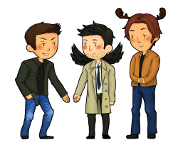 therinrinster:  supernatural bbs! i think im gonna make them into stickers? or maybe keychains im not sure yet (ps: transparency~)