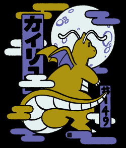 goldcuccoart:  Dragonite (Kairyu) - The Dragon