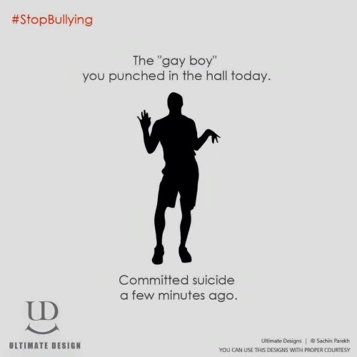 michiganmember74: daddygraybear62:   southernfireman2709:  Reblog!!!! Every time I see this.   Stop Bullying!!   Always a reblog always 